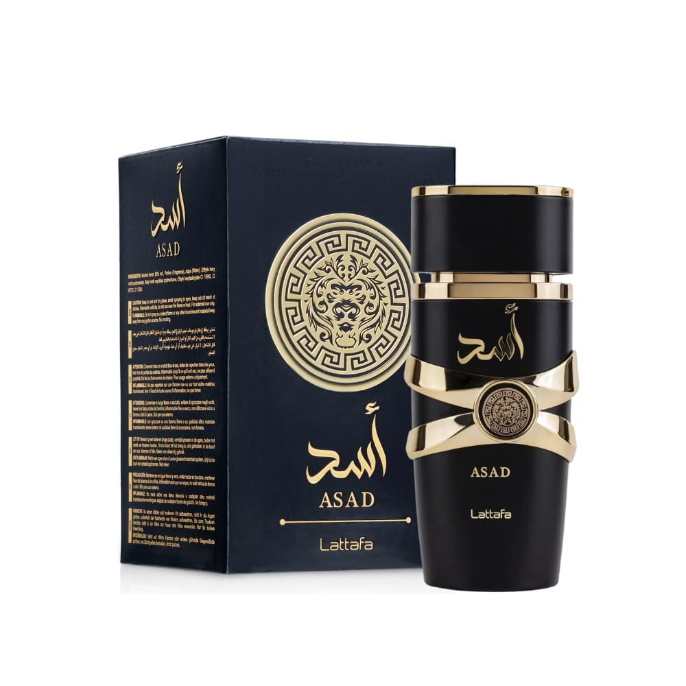Lattafa Asad Parfum de luxe longue durée Parfum rafraîchissant Oud et Musc 100 ml Unisexe 100.0 g